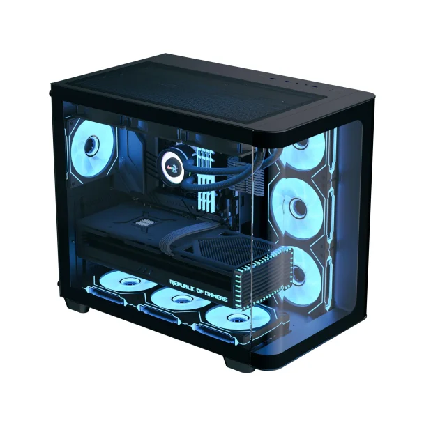 Gabinete Gamer Aerocool P500c, Mid-tower, Vidro Temp, 4 Fans, Black - P500c Pt (85133) Gabinete Gamer Aerocool P500c, Mid-tower, Vidro Temp, 4 Fans, Black - P500c Pt (85133)