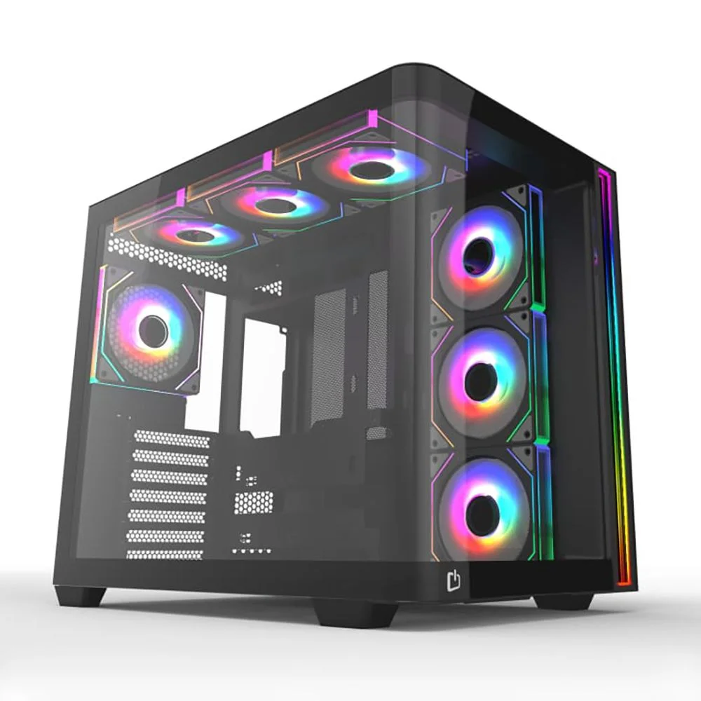 Gabinete Gamer Primetek Infinity Vidro Curvo, 7 Fans ARGB, Suporte Gpu Gabinete Gamer Primetek Infinity Vidro Curvo, 7 Fans ARGB, Suporte Gpu