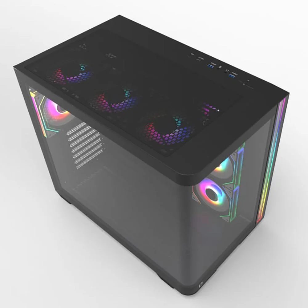 Gabinete Gamer Primetek Infinity Vidro Curvo, 7 Fans ARGB, Suporte Gpu Gabinete Gamer Primetek Infinity Vidro Curvo, 7 Fans ARGB, Suporte Gpu