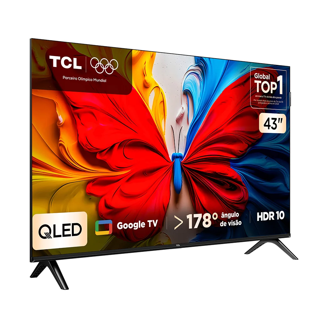 Smart TV TCL 43 Polegadas Full HD QLED S5K WiFi Bluetooth Google TV 2 HDMI HDR10 Dolby Audio 43S5K - view 5