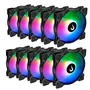 Kit 10 Fans Rise Mode X ARGB 120mm S/controladora Preto - Rm-xld-aRGB
