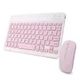Kit Teclado + Mouse Via Bluetooth Compacto E Design Moderno - Compatível Com Smartphones/notebook/tablet - Pink
