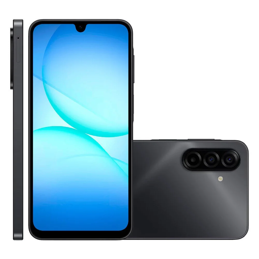 Smartphone Samsung Galaxy A17, 128GB, RAM 4GB, Câmera Tripla 50MP + Selfie 13MP, Tela 6.7", Preto - Sm-A175fzklzto