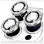 Kit Película Lente Câmera Lisa Ou Brilho Diamante Compatível Com Iphone 11 12 13 14 15 16 Pro Max Cor:diamante Prata;tam