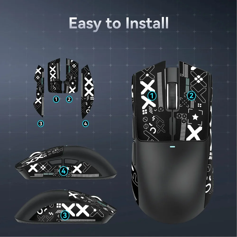 Adesivos Grip Tape Antider. P/ Mouse Attack Shark X11 Preto Adesivos Grip Tape Antider. P/ Mouse Attack Shark X11 Preto