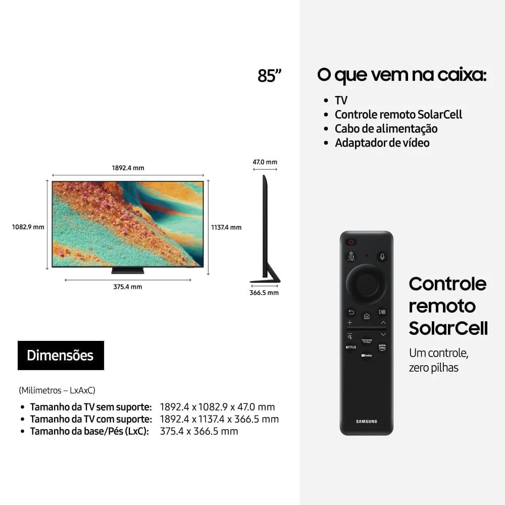 Samsung Vision Ai Tv 85” Neo QLED 4k Qn85f + Soundbar Hw-q600f Kit