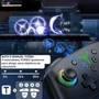 Controle Sem Fio Gamer Dinofire Q218 Switch PC Android Ios Bluetooth Turbo RGB