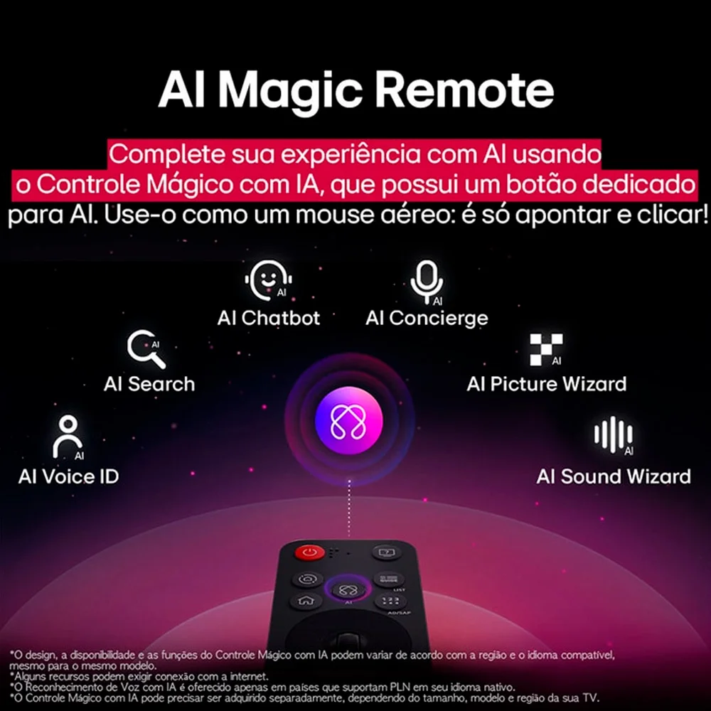 Smart Tv Lg 55'' 4k Webos 25 Ai Controle Smart Magic 55au801