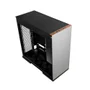 Gabinete Gamer Geometric Future Model 8 Cowboy Sem Fans Prata E Couro Genuíno