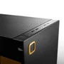Gabinete Gamer Geometric Future Model 8 Lohan Rotacionado Preto E Amarelo