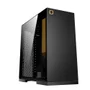 Gabinete Gamer Geometric Future Model 8 Lohan Rotacionado Preto E Amarelo