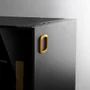 Gabinete Gamer Geometric Future Model 8 Lohan Rotacionado Preto E Amarelo