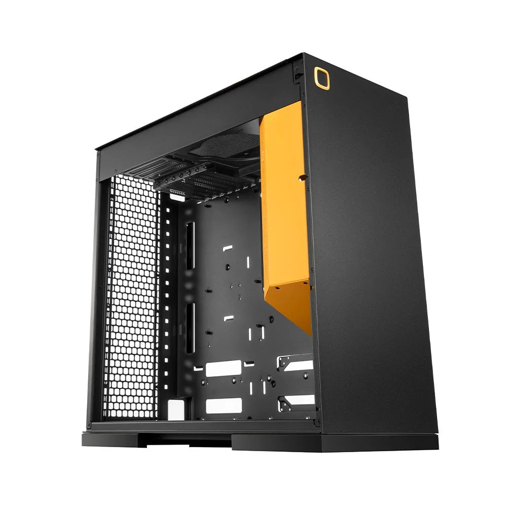 Gabinete Gamer Geometric Future Model 8 Lohan Rotacionado Preto E Amarelo Gabinete Gamer Geometric Future Model 8 Lohan Rotacionado Preto E Amarelo