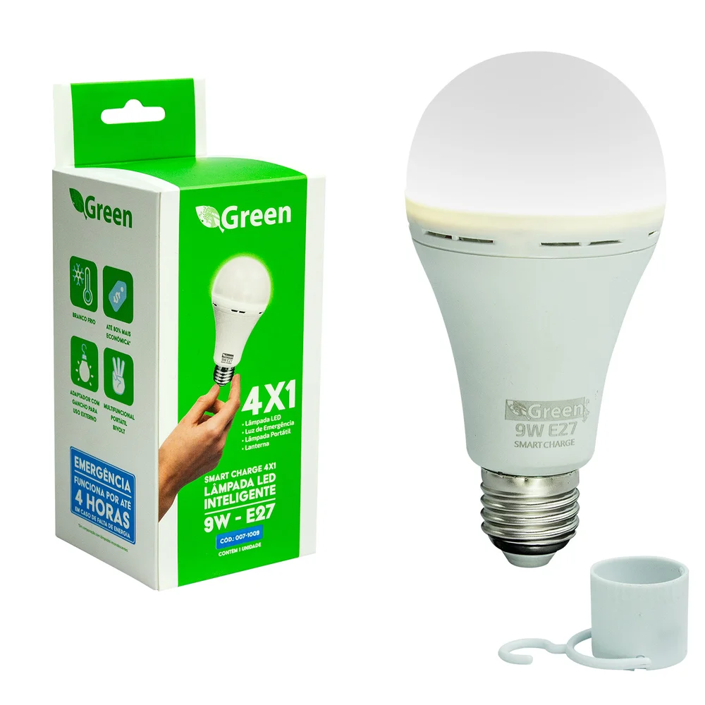 Lâmpada Recarregável MiLEMON De Emergência LED Forte Inteligente De Emergência Bateria Bivolt 5000 mwh