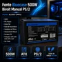 Fonte De Alimentação Bluecase Ps/2 500w C/cabo - Blu500-cmps2bx
