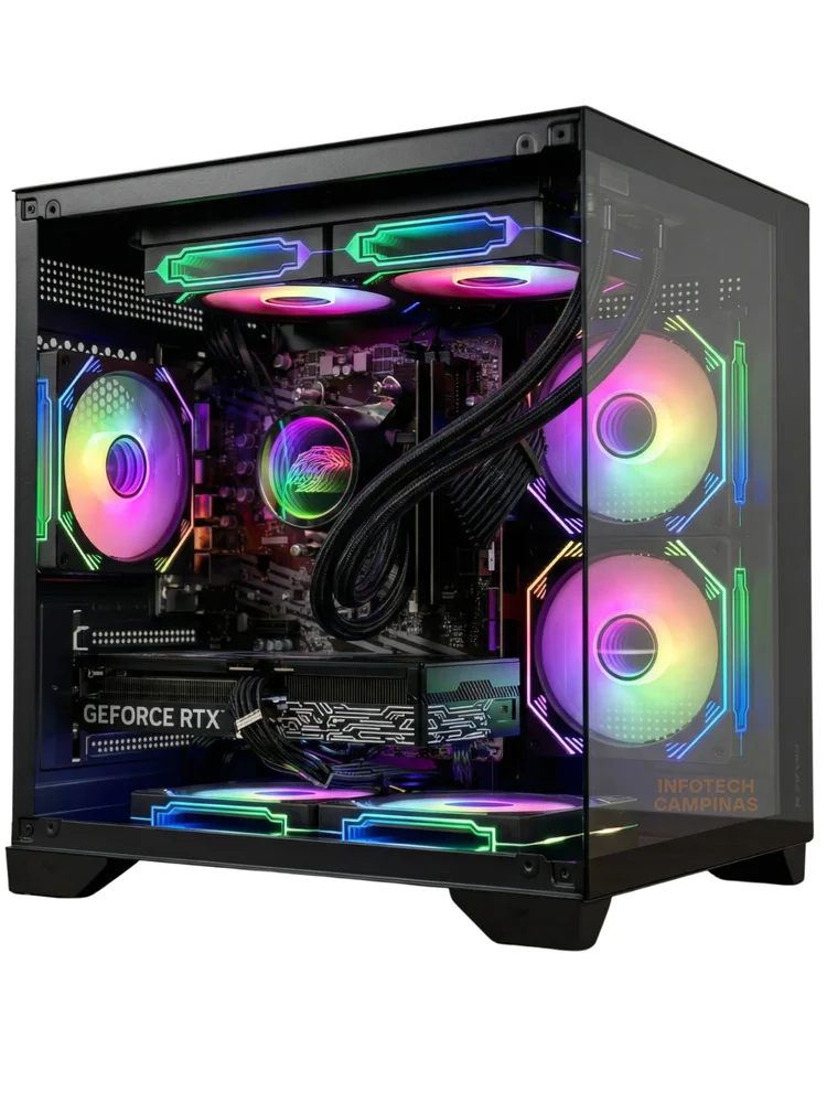 PC Gamer Aquario Ryzen 7 5700x | RTX 5060 8GB | 32gb Ddr4 | SSD 1TB Nvme | Fonte 750w 80 Plus | Visual Black Edition - view 2