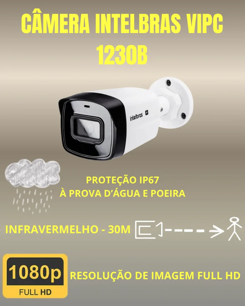 Kit 2 Câmeras Ip Vipc Intelbras Nvd 1404p Hd 500gb