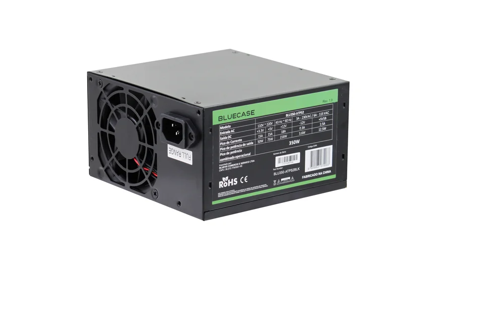 Fonte Atx 350w Real C/ Cabo Automático 8 Pinos 4+4 Preto Fonte Atx 350w Real C/ Cabo Automático 8 Pinos 4+4 Preto