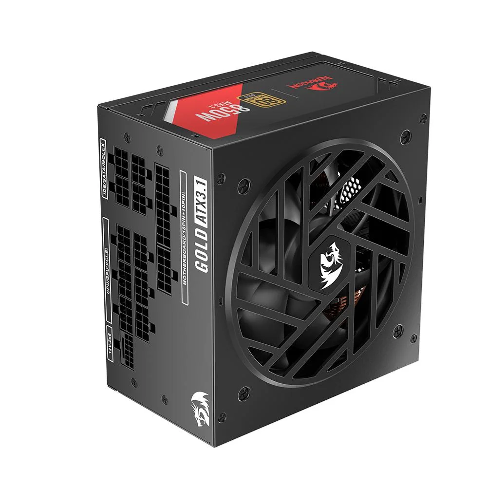 Fonte Gamer Redragon Master Rgms 850w 80 Plus Gold Full Modular Preto