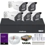 Kit 5 Câmeras Full Color C/áudio Dvr Intelbras 8ch 1TB Purple