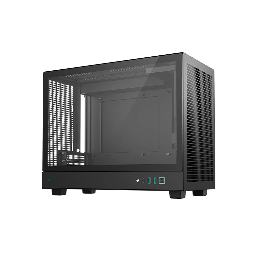 Gabinete Gamer Deepcool Ch160 Plus Micro Atx Sem Fan Preto