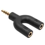 Adaptador P3 Macho X P2 Femea Preto Md9 - 8096