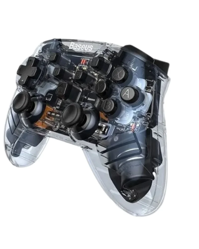 Controle Para Jogos Baseus Sw Com Sensor De Movimento E Vibração, Preto Transparente.