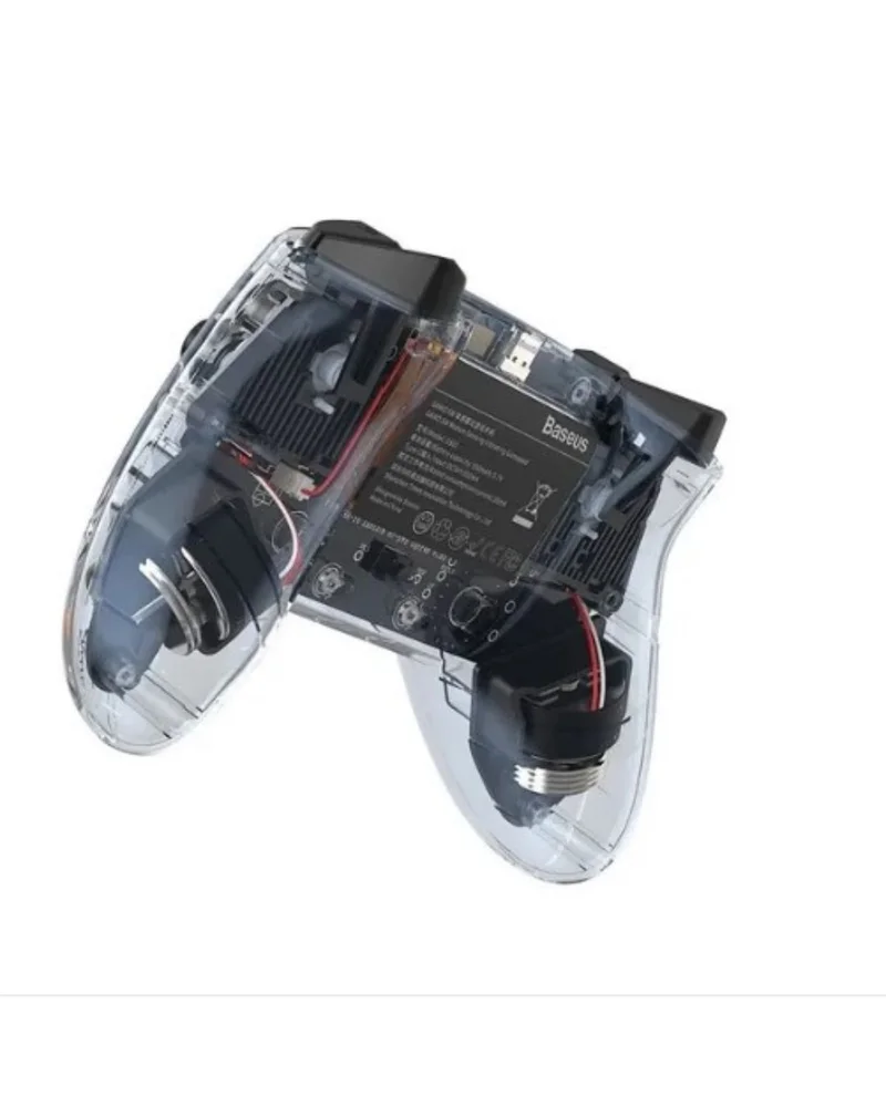 Controle Para Jogos Baseus Sw Com Sensor De Movimento E Vibração, Preto Transparente.