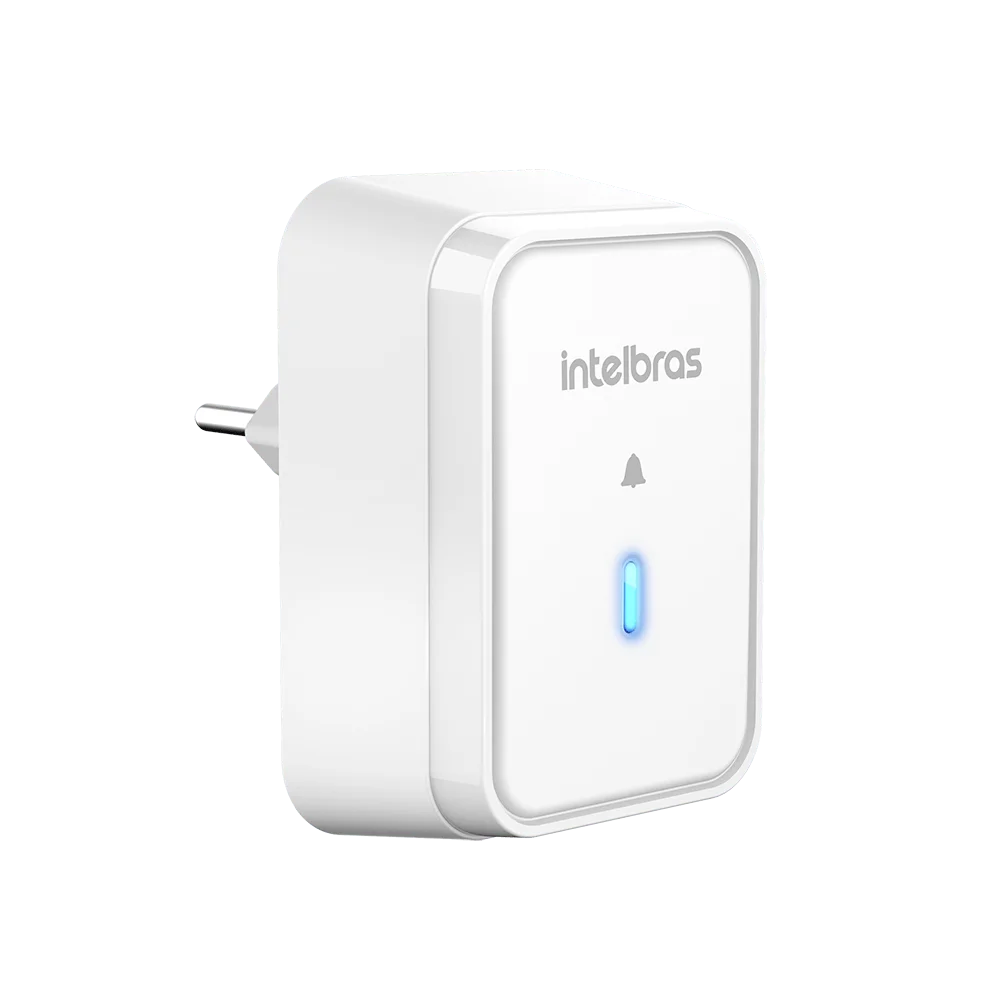 Campainha Sem Fio Com Bateria Cib 101s Branca Intelbras