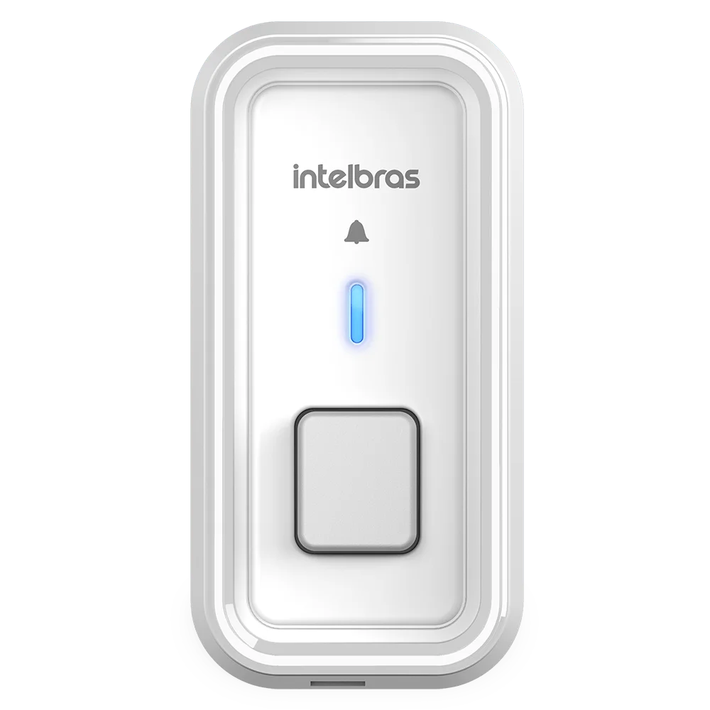 Campainha Sem Fio Com Bateria Cib 101s Branca Intelbras