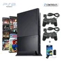Console Ps2   Com Opl+ 2 Controles Dualshock 2 + Adaptador HDMI Hd 1080p Na Caixa + Jogos
