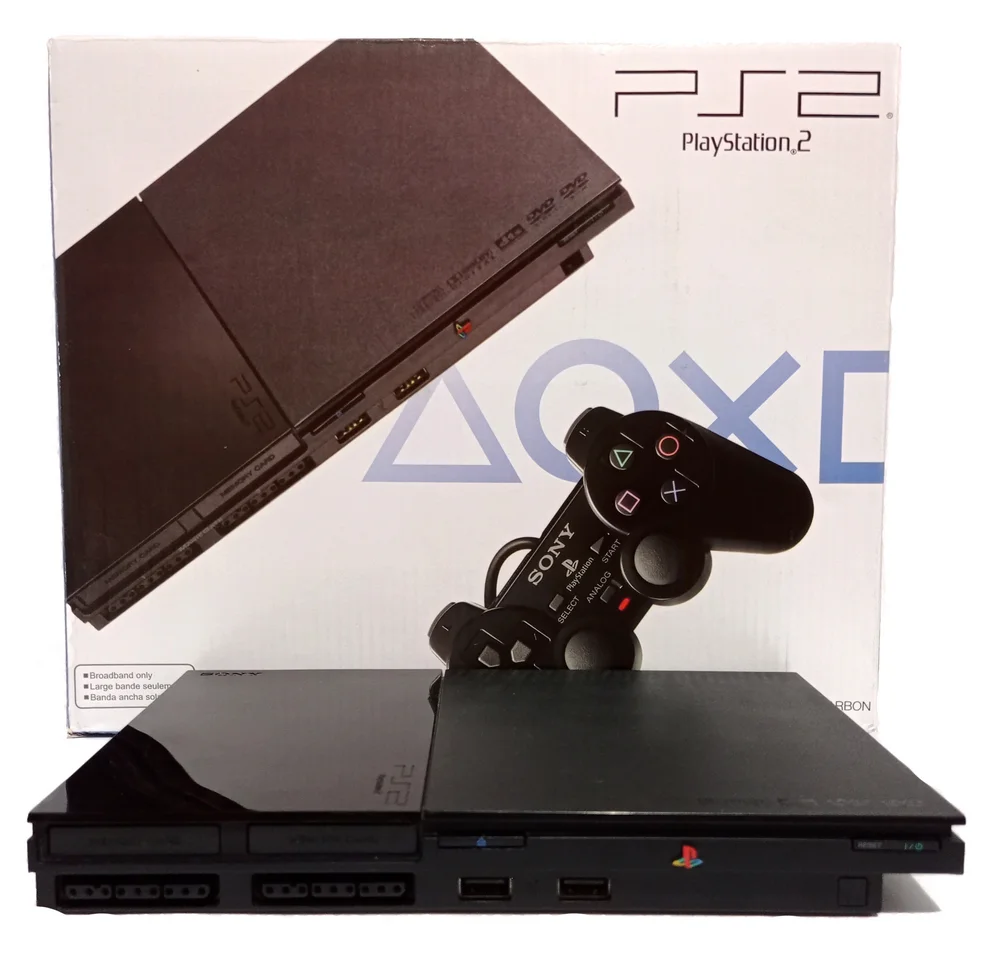 Console Ps2 Com Opl+ 2 Controles Dualshock 2 + Adaptador HDMI Hd 1080p Na Caixa + Jogos Console Ps2 Com Opl+ 2 Controles Dualshock 2 + Adaptador HDMI Hd 1080p Na Caixa + Jogos