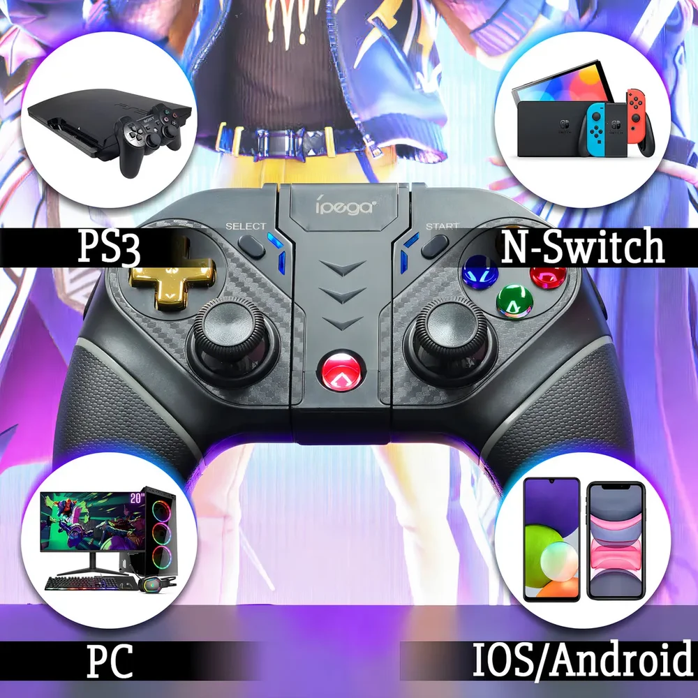 Controle Joystick Pg-9218 Ipega Bluetooth 5.0 Modo Turbo Cor Preto Controle Joystick Pg-9218 Ipega Bluetooth 5.0 Modo Turbo Cor Preto