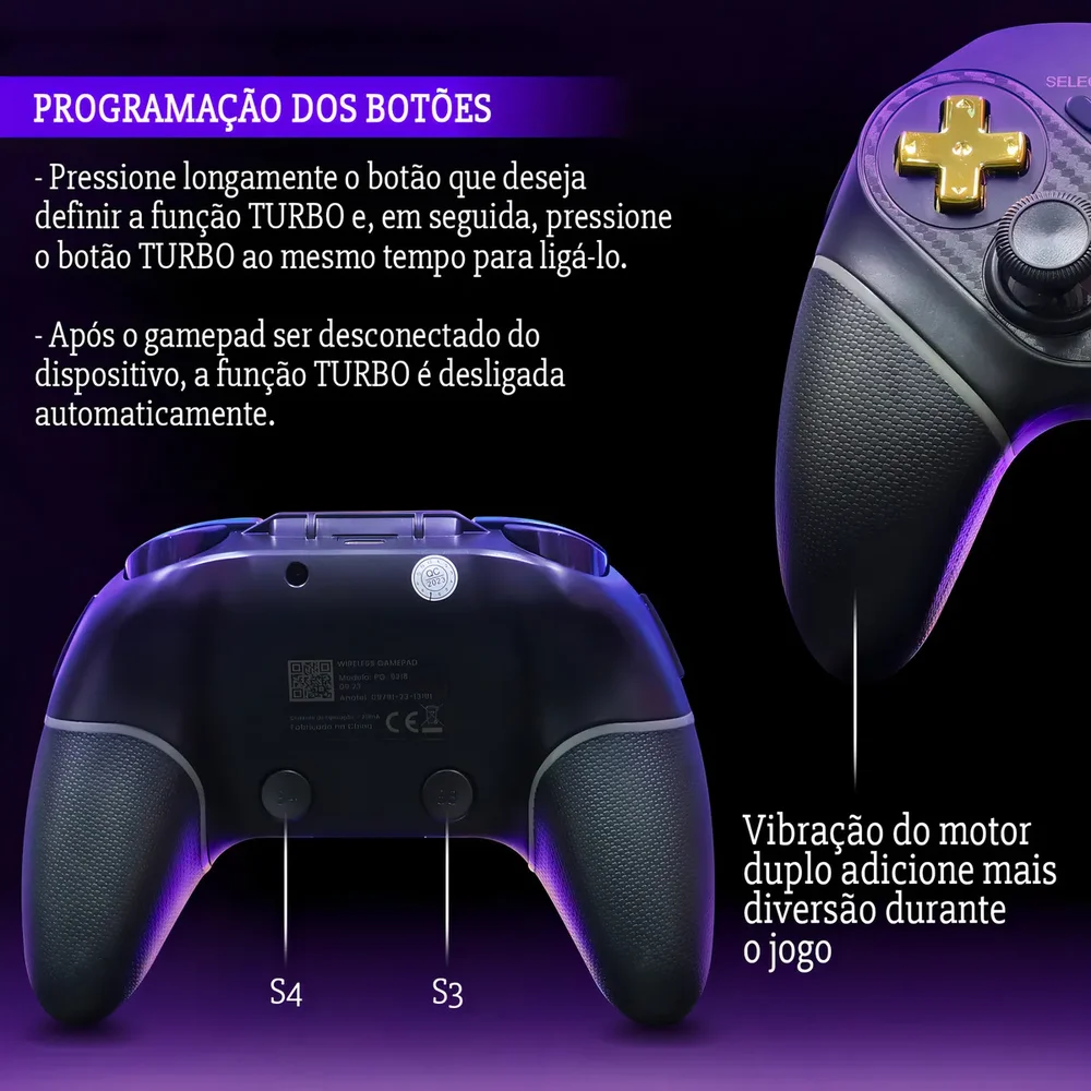 Controle Joystick Pg-9218 Ipega Bluetooth 5.0 Modo Turbo Cor Preto Controle Joystick Pg-9218 Ipega Bluetooth 5.0 Modo Turbo Cor Preto