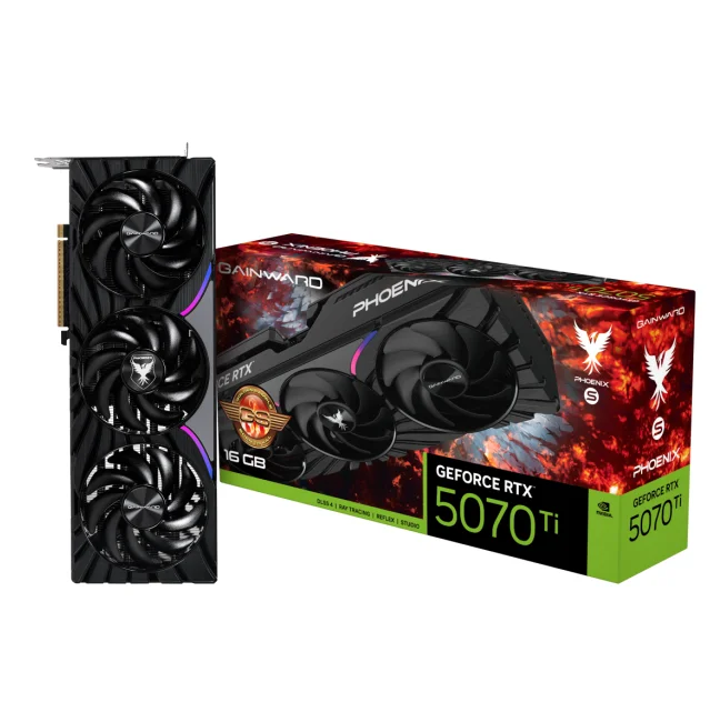 Gpu Gainward RTX 5070 Ti 16gb Phoenix-s Gs, Gddr7, 256-bits, 3x Dp / 1x HDMI - Ne7507ts19t2-gb2031k