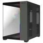 Gabinete Gamer Mid Tower Sem Fan Sem Fonte Ca-614b Tesseract RGB Preto Redragon
