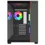 Gabinete Gamer Mid Tower Sem Fan Sem Fonte Ca-614b Tesseract RGB Preto Redragon