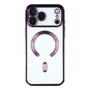 Capa Magnética Compatível com Magsafe para o iPhone 17 Pro - Proteção Completa nas Lentes das Câmeras e Carregamento por Aproximação Cor: Vinho
