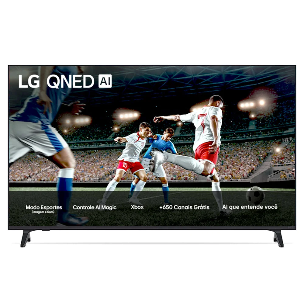 Smart Tv 4k Lg Qned 55” "" Processador Ai A7 Gen 8, Super Upscaling, Webos 25, Controle Ai Magic - 55qned73asa - Bivolt