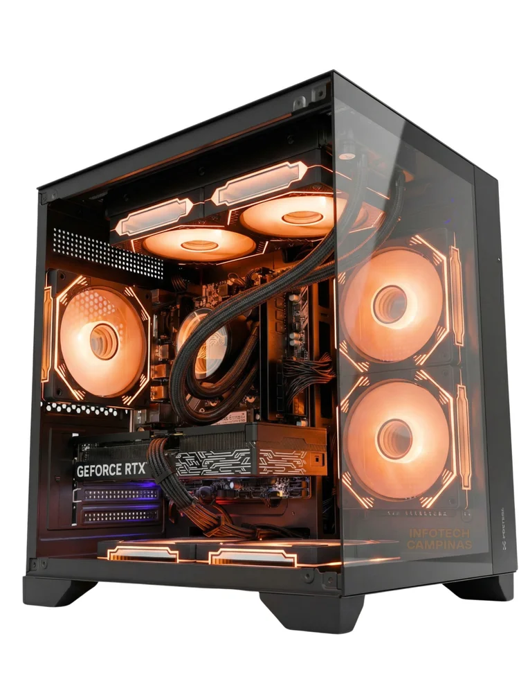 PC Gamer Gabinete Aquario Preto | Ryzen 5 5500 | RTX 5060 8GB | 16gb Ram | SSD 500GB | Water Cooler 240mm | Win11 Pro - view 5