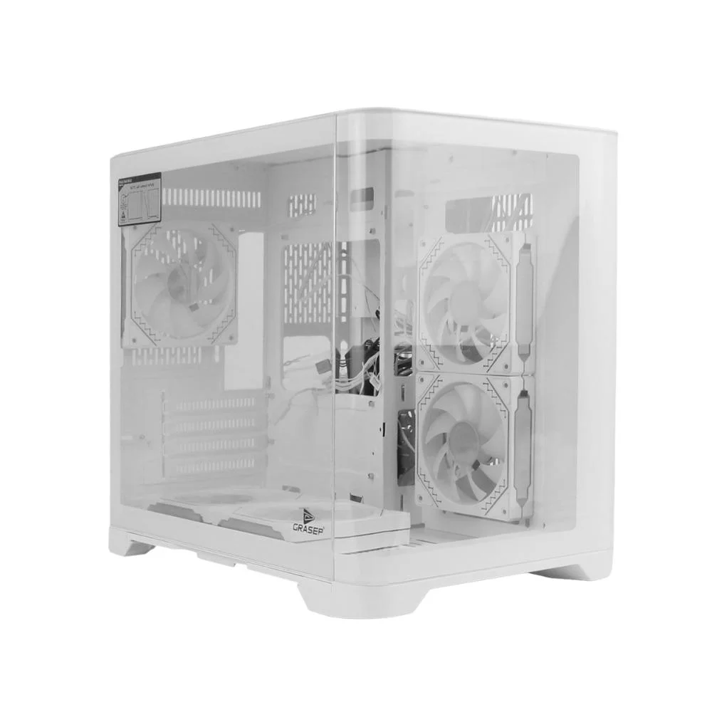 Gabinete Gamer Aquário Vidro Curvo 5 Fans Hub Usb 3.0