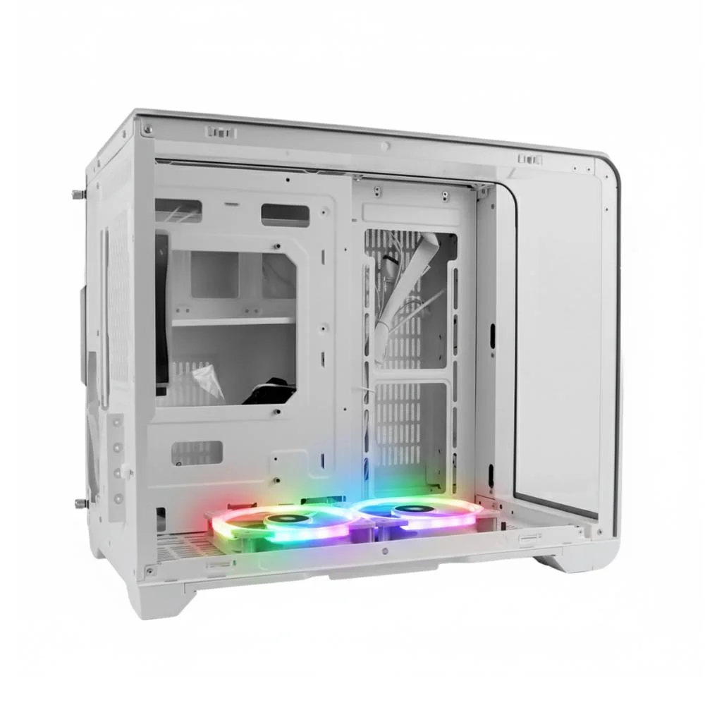 Gabinete Gamer Aquário Vidro Curvo 5 Fans Hub Usb 3.0