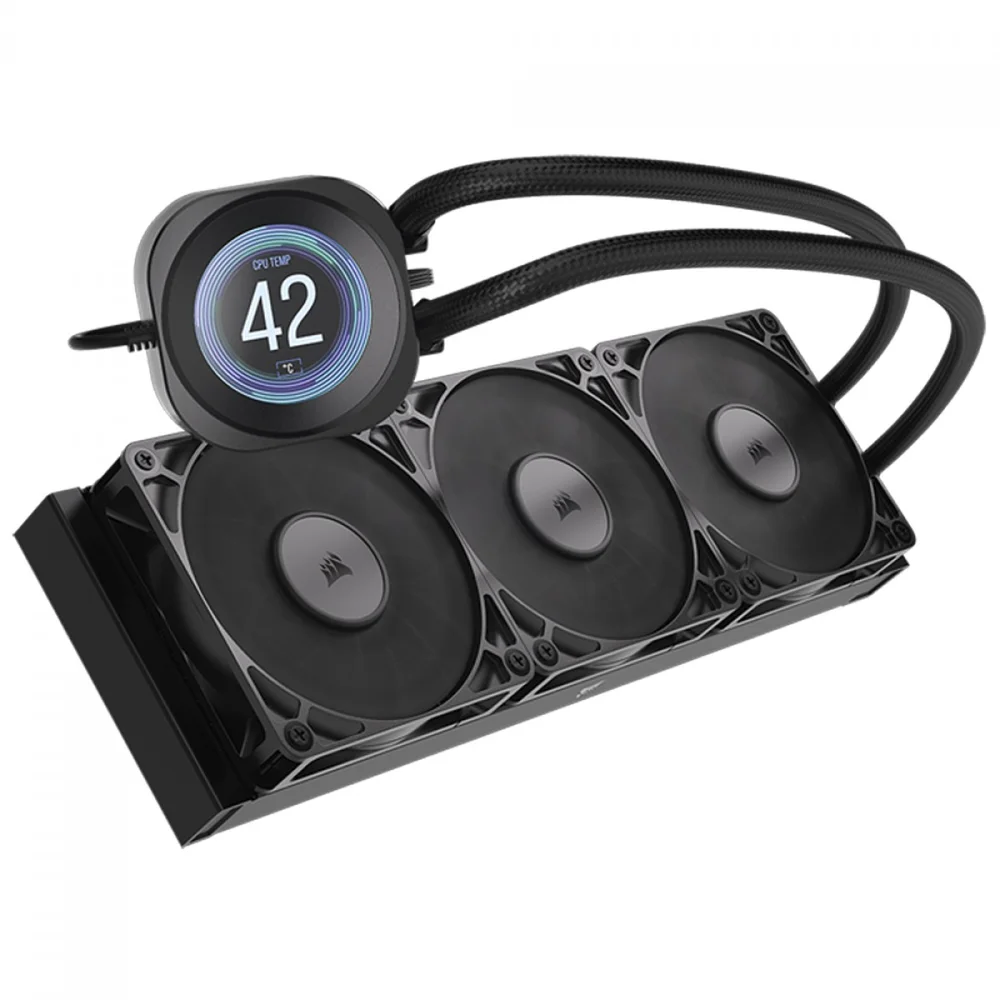 Water Cooler Corsair Nautilus RS, 360mm, Display LCD, PWM, Intel-AMD, Preto, CW-9061033-WW Water Cooler Corsair Nautilus RS, 360mm, Display LCD, PWM, Intel-AMD, Preto, CW-9061033-WW